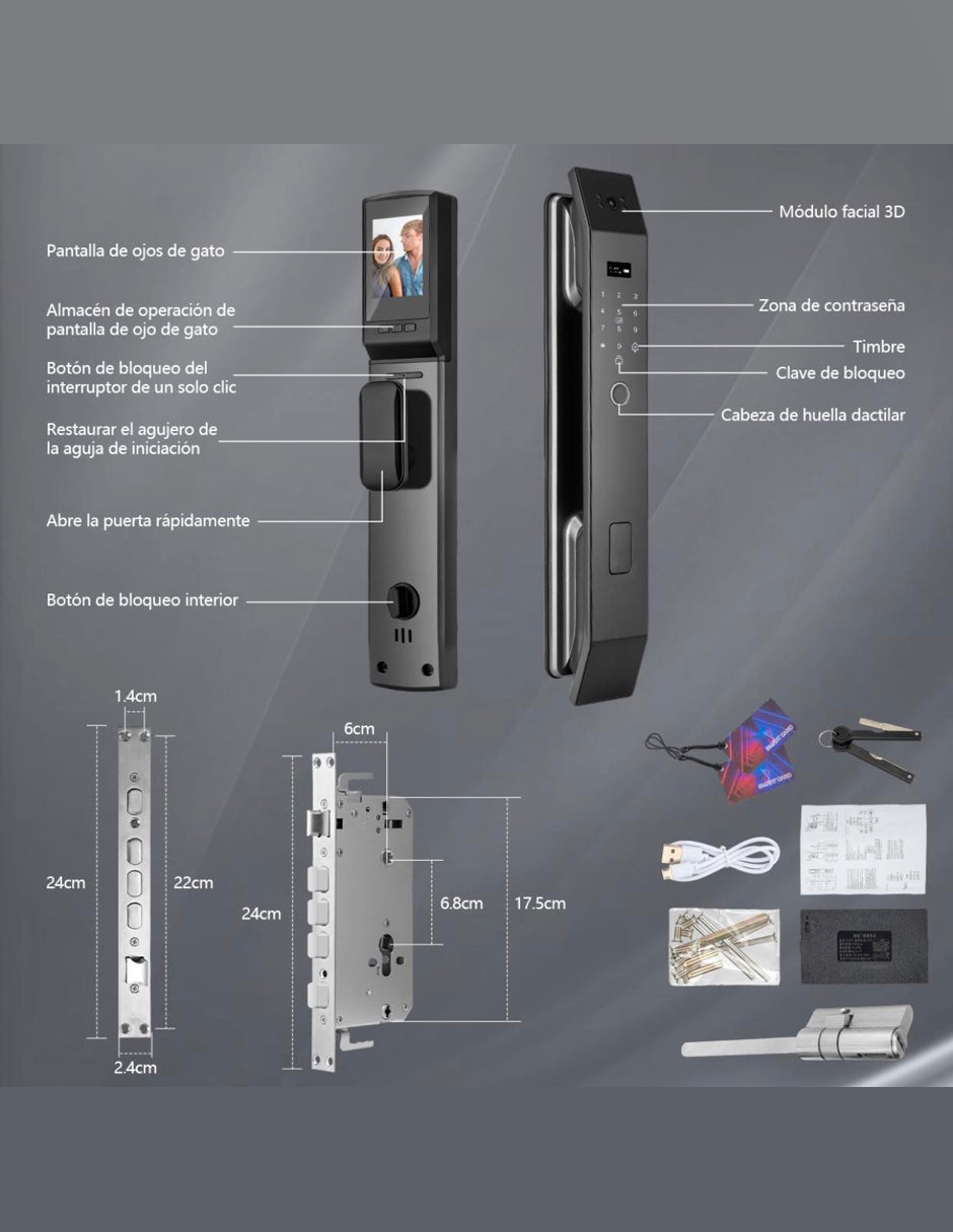 Cerradura reconocimiento facial Novara L9 Max