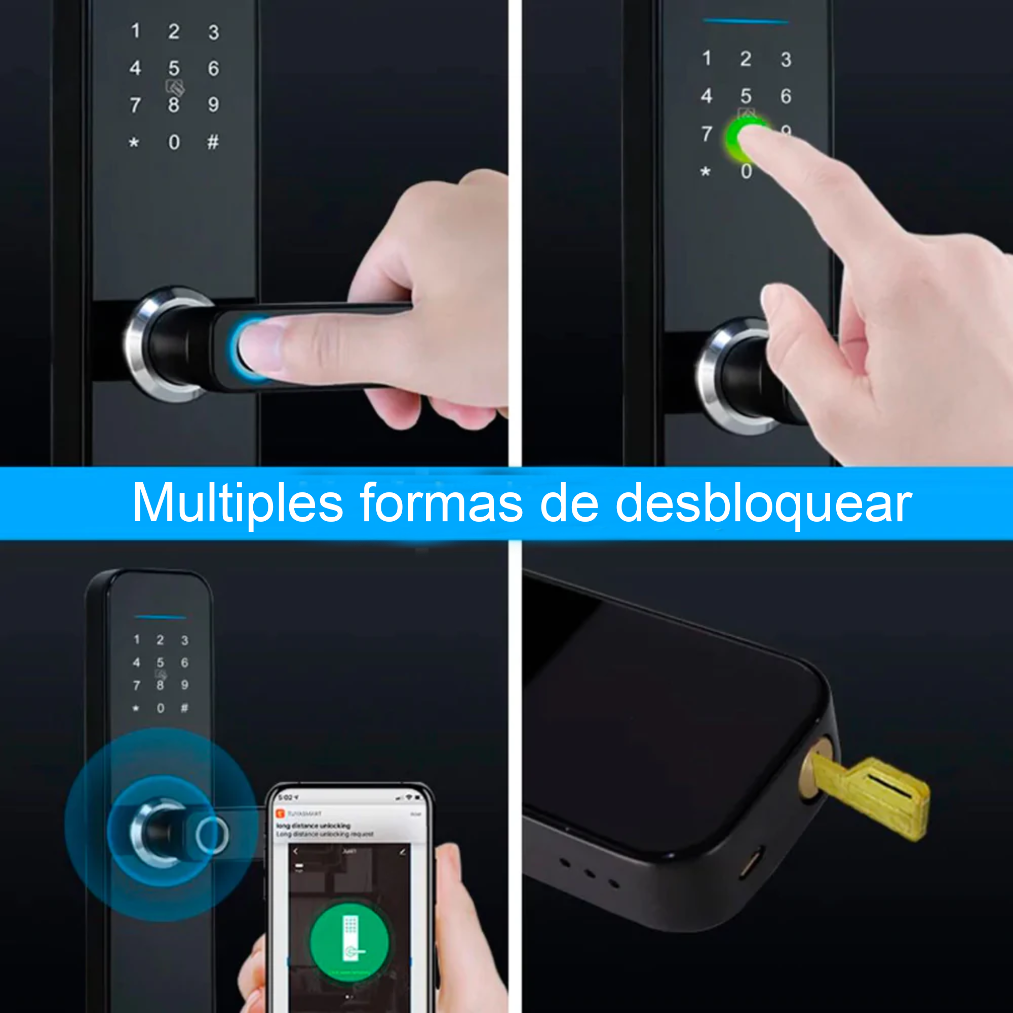 Cerradura digital con sensor biométrico Novara L5 Ultra