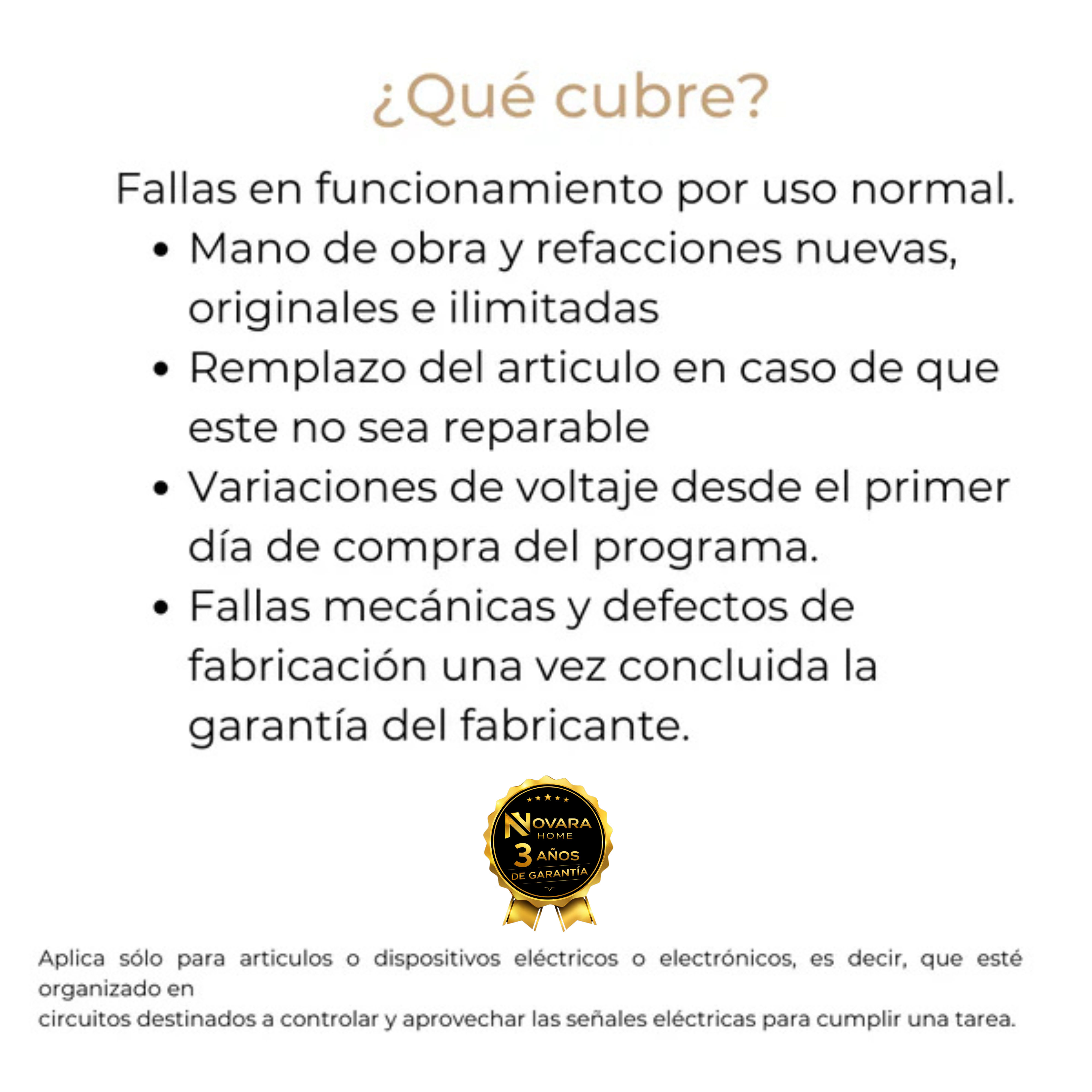 Extensión de Garantía por 3 años