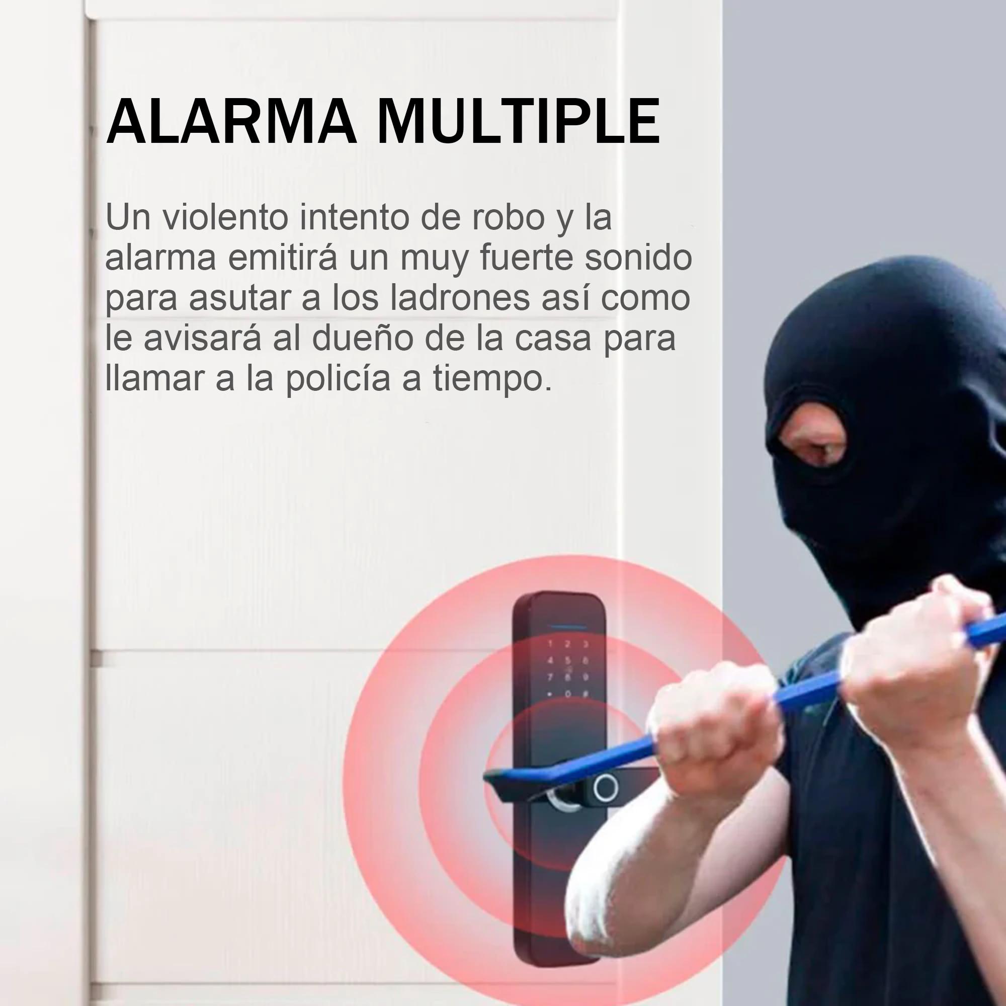 Cerradura digital con sensor biométrico Novara L5 Ultra